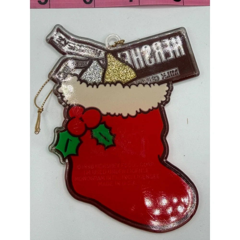 Vintage 1998 Hershey Christmas‎ Ornament Daddy's Little Girl Stocking Kisses 90s
